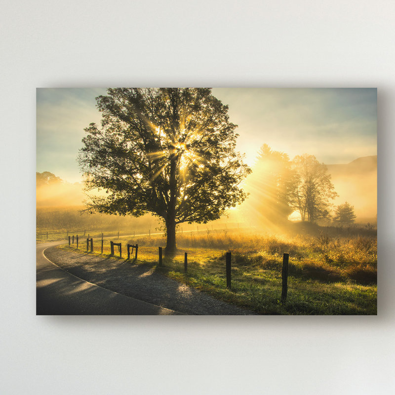 «Wake up Call Country Road» par Danny Head - reproduction de photo sur toile, H 12 po x l 19 po x P 2 po
