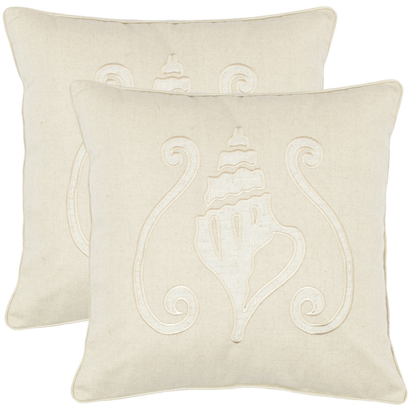 Shawn Embroidered Feather Reversible Throw Pillow