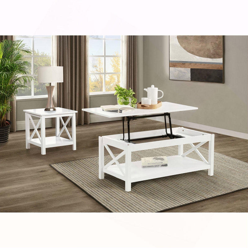 Slater White End Table