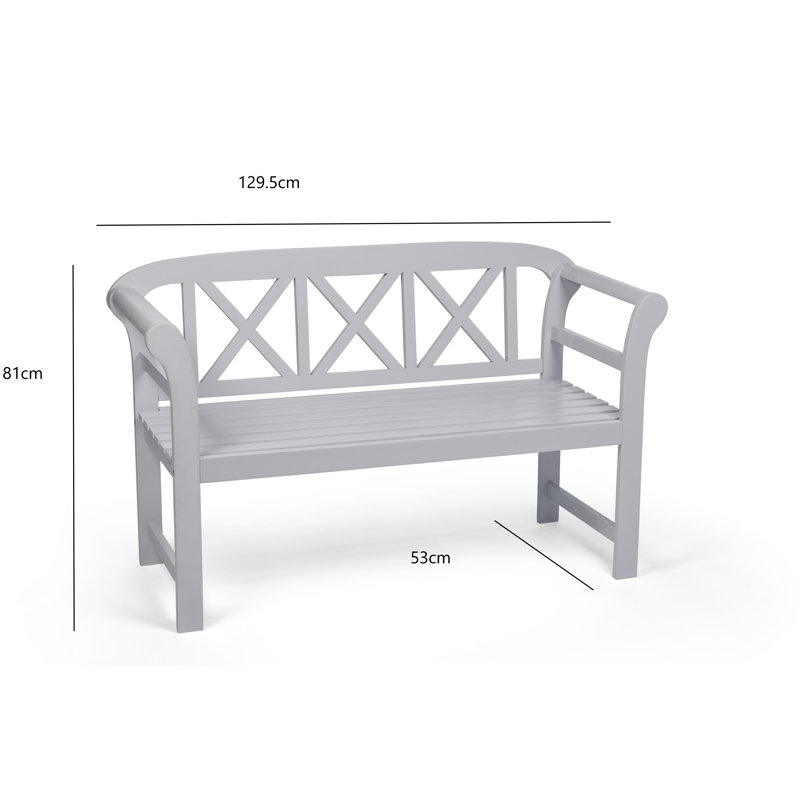 Bewdley Pearl White Wooden Garden Bench