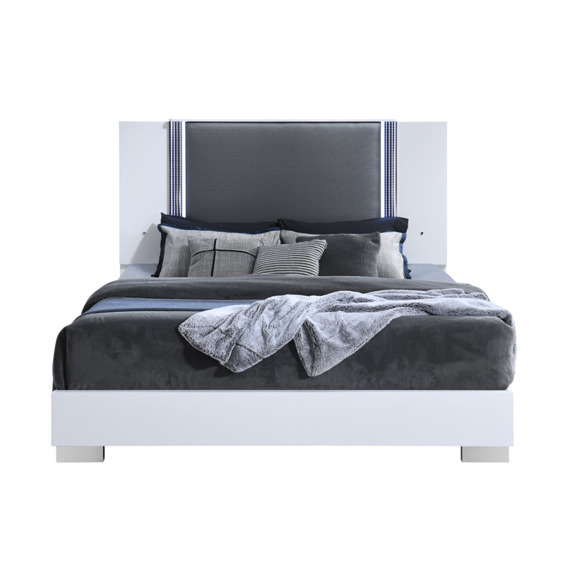 Grand lit blanc avec lune Moon Smooth, White, Grand lit