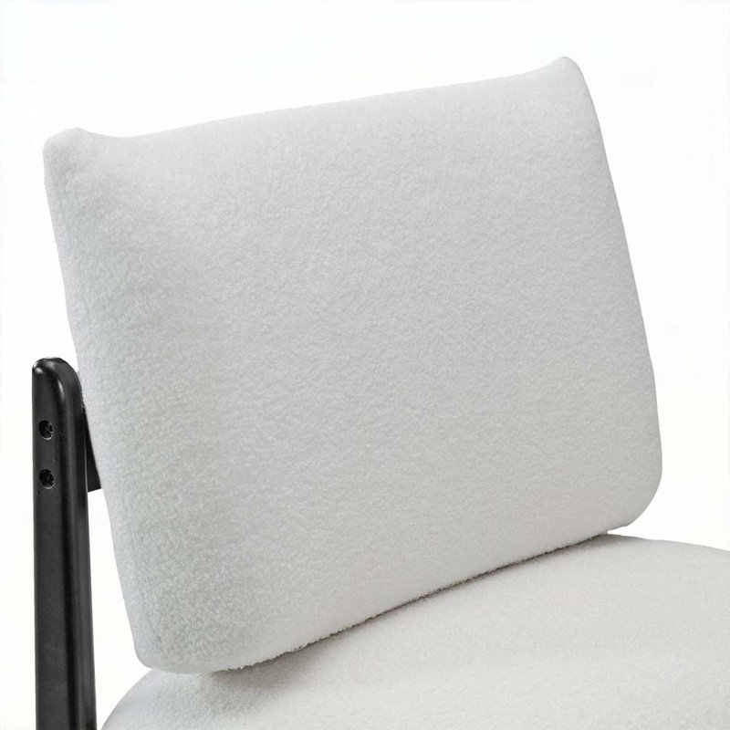 Chaise d'appoint rembourrée, Blanc
