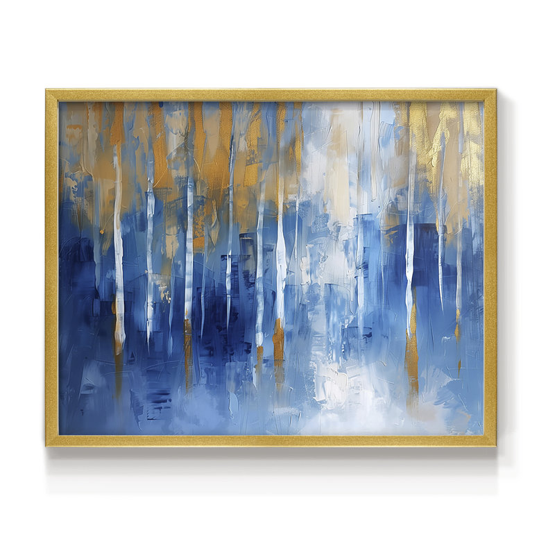 Série abstraite CLCLII - reproduction encadrée, H 22 po x l 28 po