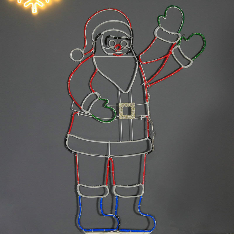 5ft Colorful LED Santa Claus Neon Light Display