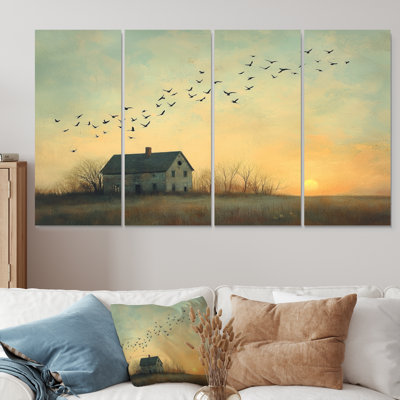 Farmhouse Swallows Brid In The Morning Light I - Bird Wall Decor - Modern Wall Art