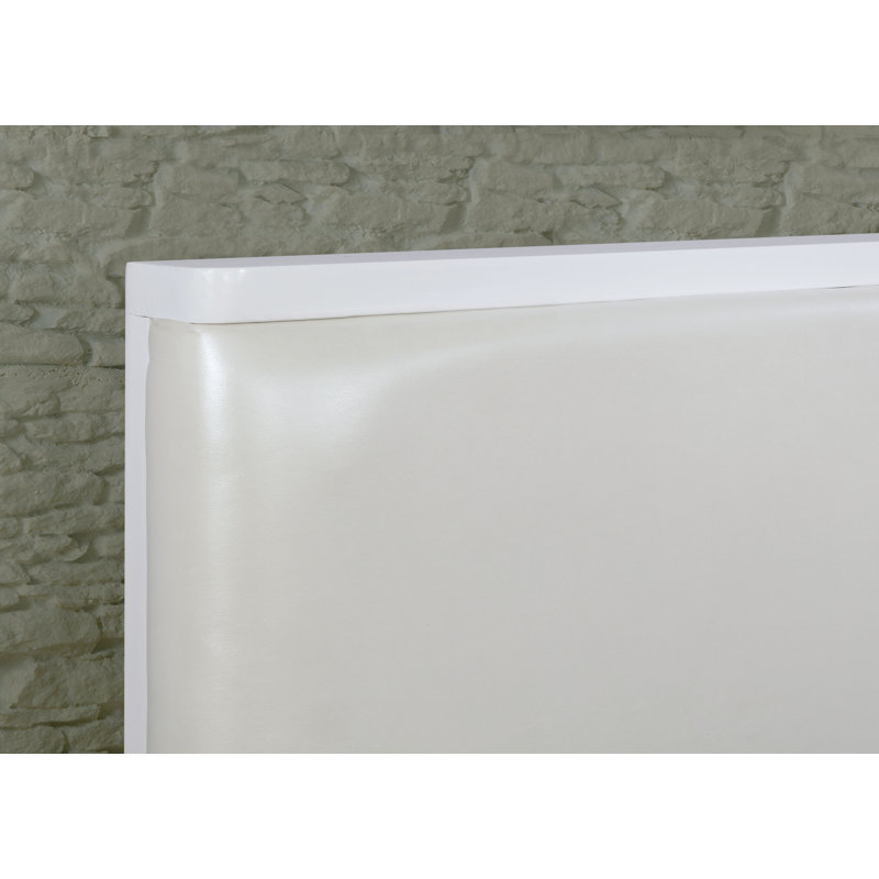 Winterbourne Upholstered Platform Bed, California King, White