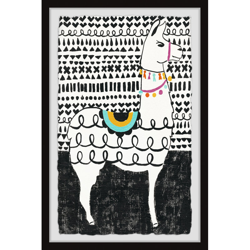 Octavio Llama Loops - Graphic Art, 45cm H x 38cm W