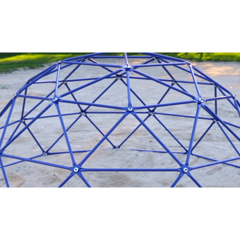 Blue 9-Foot Steel Geo Dome Climber for Kids