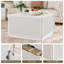 Table basse à plateau relevable moderne avec rangement, tables basses carrées avec éclairage à DEL et prise de courant, table centrale carrée en bois pour le bureau à domicile-199014428