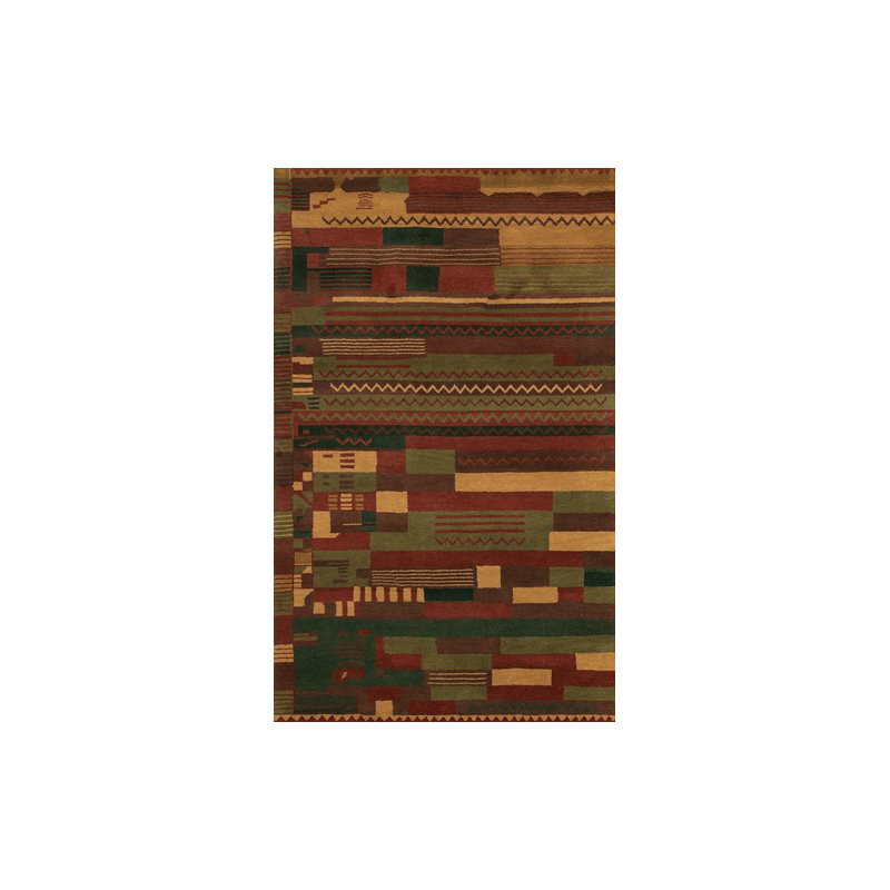 Chelsea Wool Abstract Area Rug, Rectangle 2' x 3'