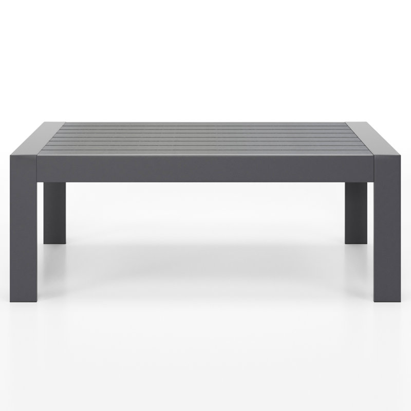 Aluminum Patio Coffee Table, Dark Gray