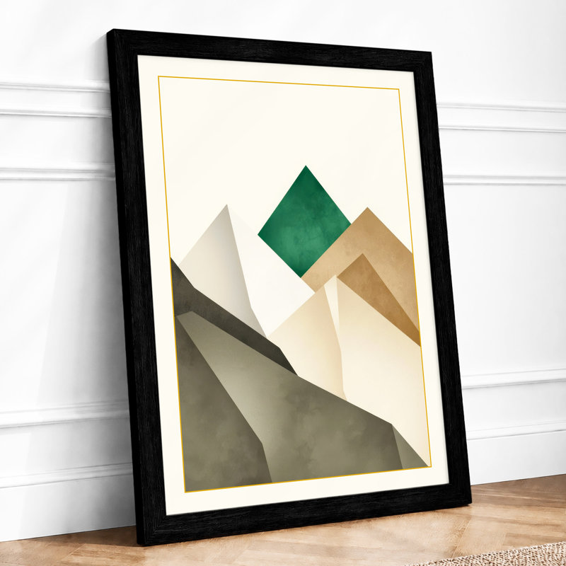 Angular Forms Minimalist - Print, A2 - 59.4 x 42.0 cm, Black