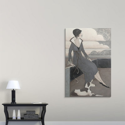 Pendergrass " Art Deco Lady With Dog " by Megan Meagher