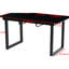 Table de cuisine carrée noire avec pieds en métal, moderne et peu encombrante