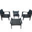 Patio Conversation: 5 avec chaise et coussins gris-1360608352