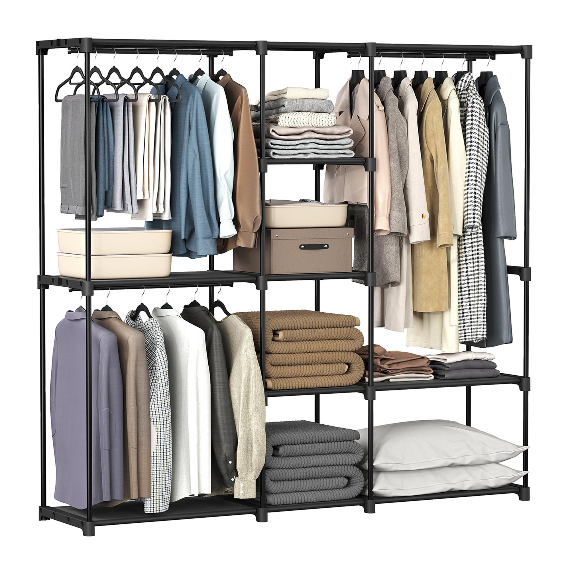 Rebrilliant Malakey Clothes Rack, Heavy Duty Clothing Rack for