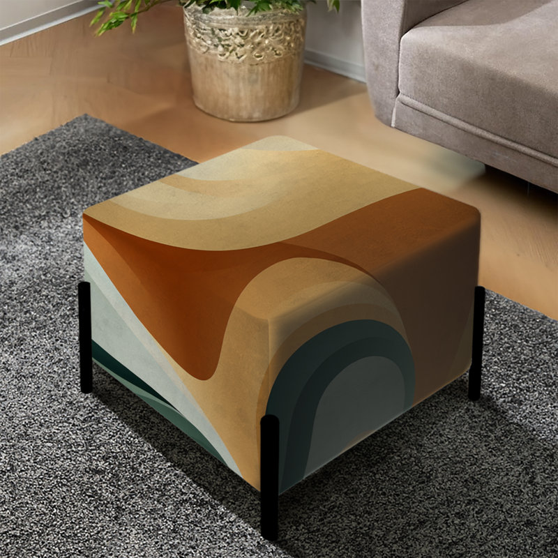 Zen Simplicity - Abstract Square Ottoman