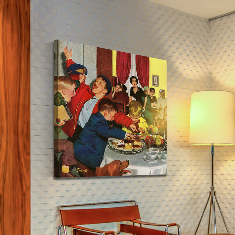 Crashing Mom's Card Party 1 Piece Wrapped Canvas Painting, 102 cm H x 102 cm W