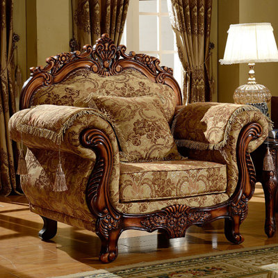 European style light luxury fabric sofa.