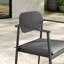Ensemble de 2 chaises de salle à manger d'extérieur en aluminium empilables Aeris-106437703-106437701