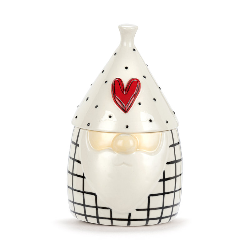 Red Heart Gnome Planter - 4X7.5In