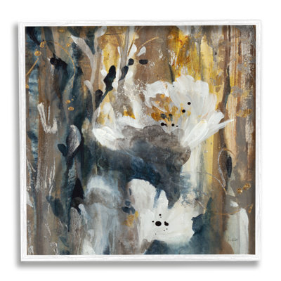 Art mural moderne sur toile en pétales floraux en cascade XL moderne par K. Nari