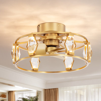 Petit ventilateur de plafond 20 po avec enceinte et cage 20 po Crystal