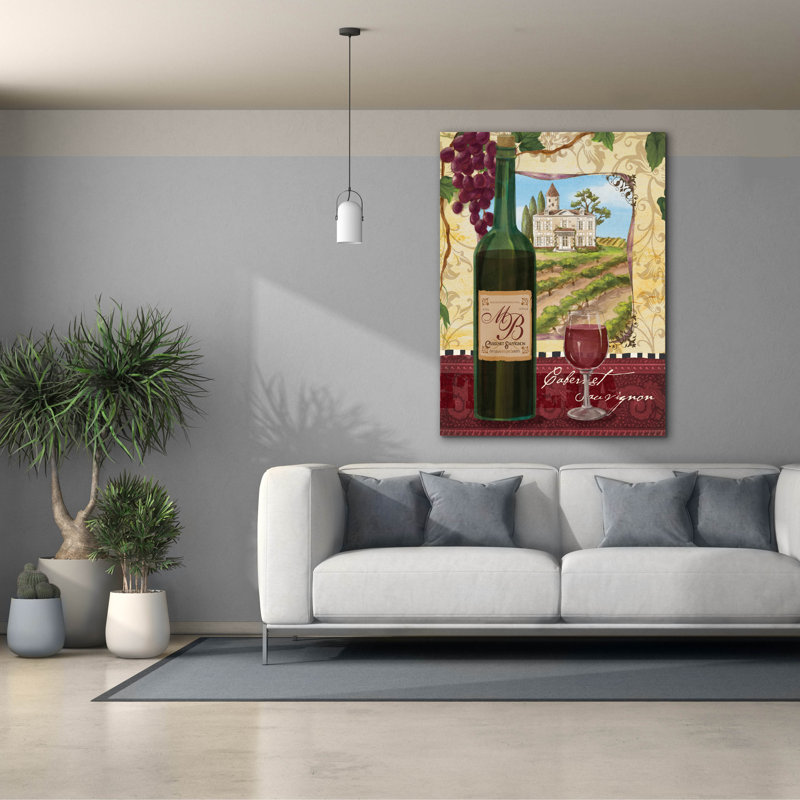 «Wine Country 3» par Fiona Stokes-Gilbert, art mural sur toile, H 54 po x l 40 po x P 1,5 po