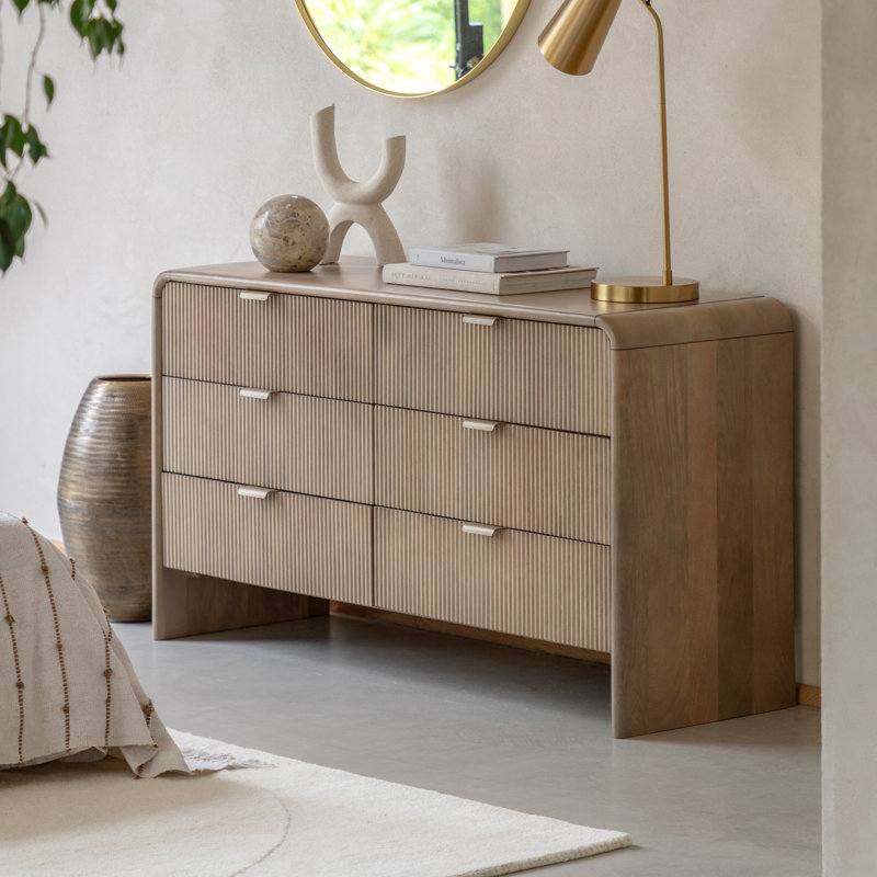 1350cm W 6 - Drawer Chest of Drawers