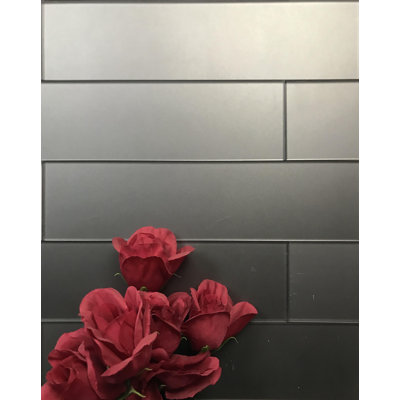 Carrelage mural de cuisine et de salle de bain style bord droit en verre de qualité diamant Forever Matte 3 po x 12 po