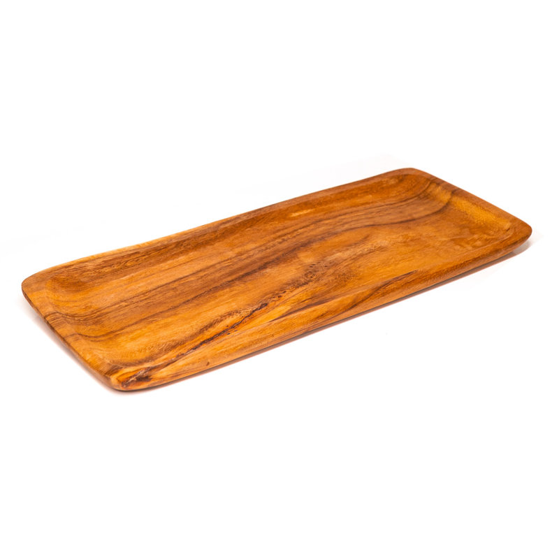 Long plateau rectangulaire en bois d'acacia