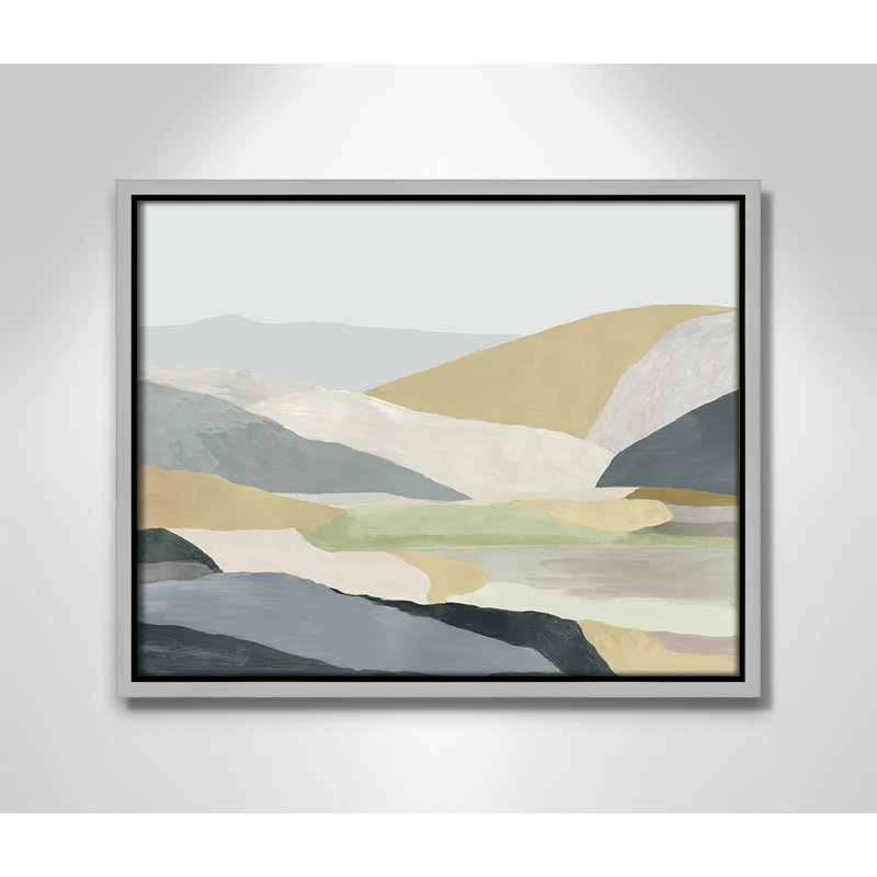 Blair Warm Hills I - cadre photo, reproduction d'art sur toile, Toile argentée, H 12,5 po x l 15,5 po x P 2 po