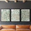 Green Flowerhead I - Toile tendue avec châssis sur mesure - 3 pièces-2145123047-2145123049