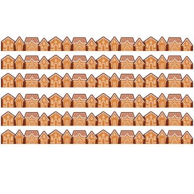 Gingerbread Houses Die-Cut Border Trim