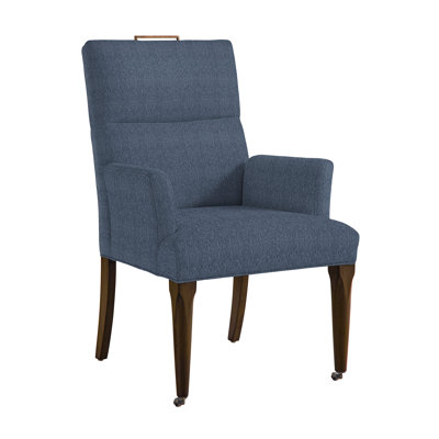 Thom Filicia Home Fabric Tight Back Arm Chair with Wheel