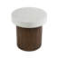 Table d'appoint carrée [Plateau (blanc antique) + base (naturel)]