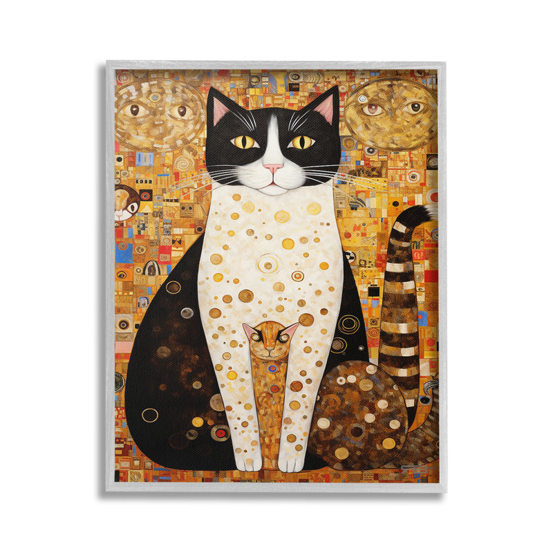 «Mosaic Style Cats», estampe numérique encadrée par RB, H 30 po x l 24 po, Estampe numérique Farmhouse