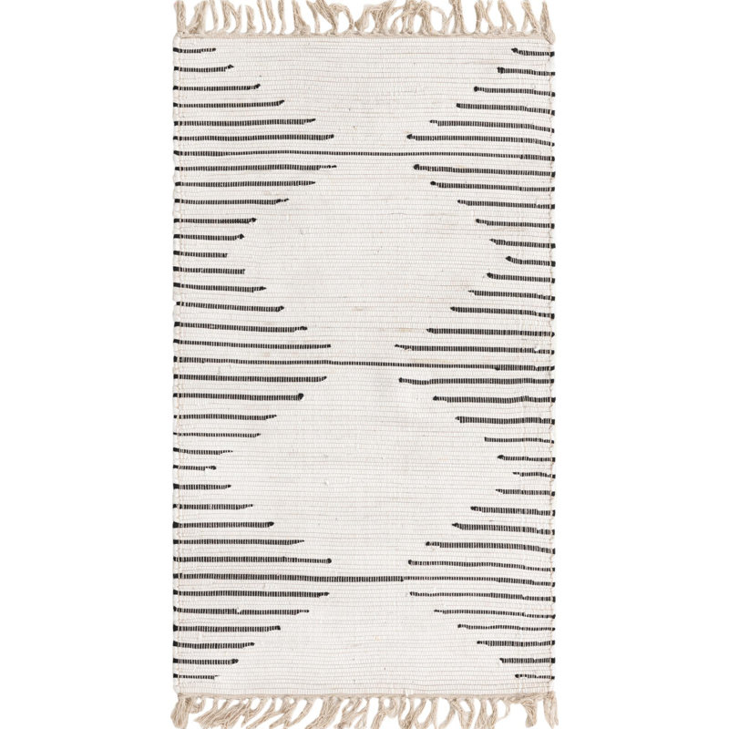 Bracen Cotton Moroccan Indoor Rug, Rectangle 3'3" x 5'