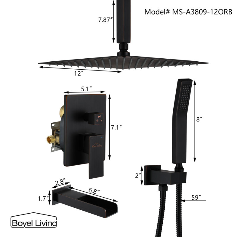 All-In-One Kit with Rough in-Valve, Oil Rubbed Bronze