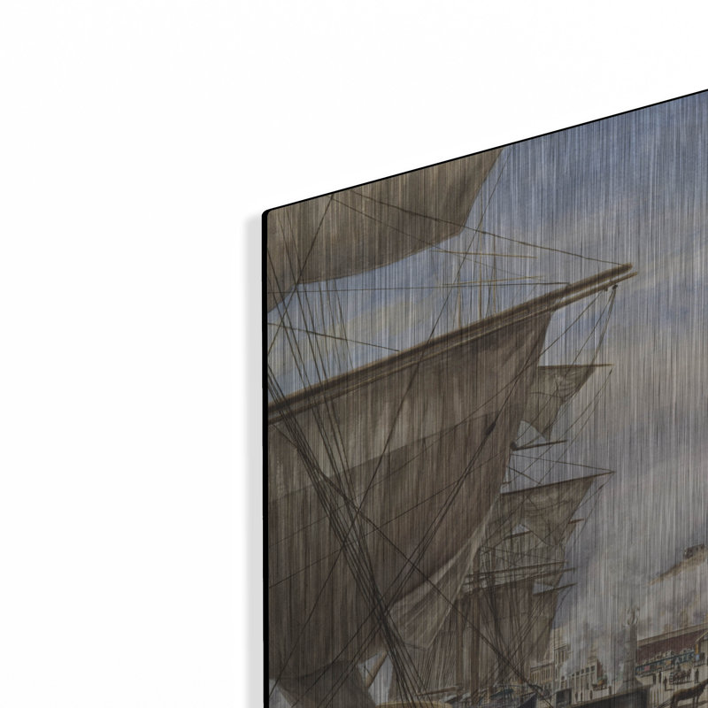 «The Green St. Wharf» par Stanton Manolakas, H 24 po x l 36 po