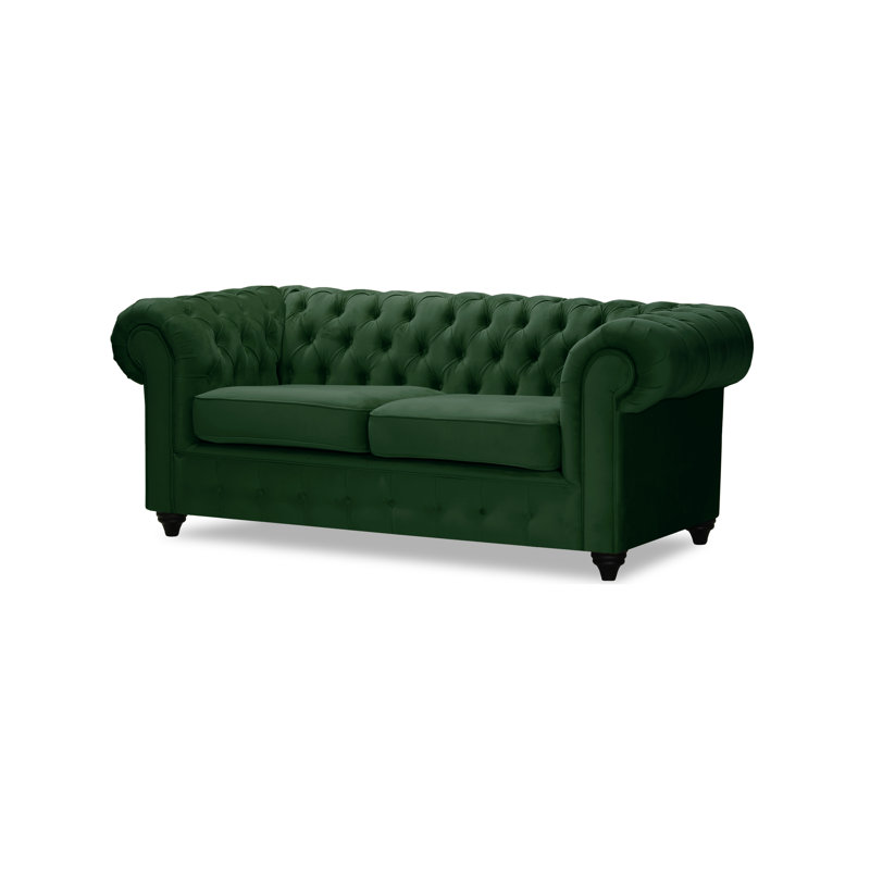 Alsey 3 Seater Sofa, 76" H x 192" W x 92" D, Dark green