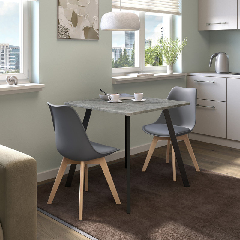 2 - Person Dining Set, Concrete / Grey