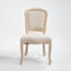 Ensemble de 2 chaises de salle à manger French Country, chaises rembourrées avec dossier en éventail, techniques de tréfilage et de sculpture, démontables, pour le salon, la cuisine, beige