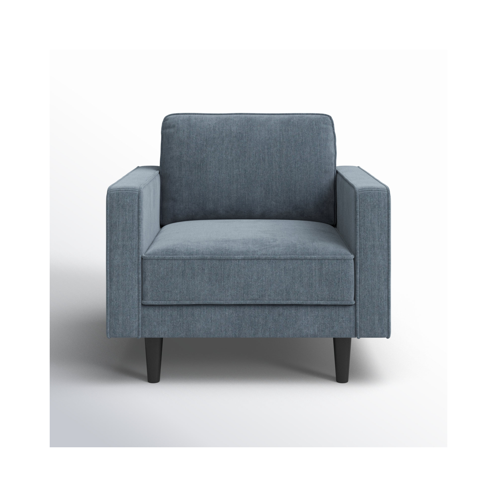 Curt Upholstered Armchair, Blue Performance Chenille