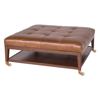Michael Weiss Tucker 445 Wide Tufted Square Cocktail Ottoman with Storage