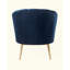Chaise d'appoint Midnight Velvet & Gold Finish