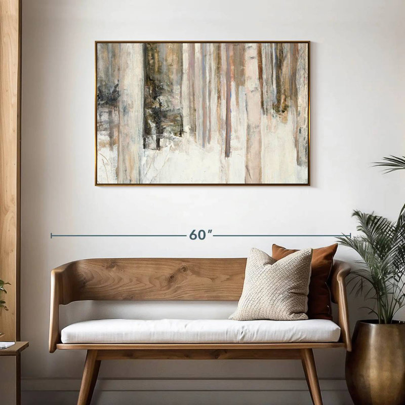 Lumière chaude d'hiver II, Cadre flottant doré, 43 po x 29 po