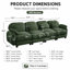 Canapé modulaire en chenille à 4 places de 136,2 po de large avec sièges profonds, coussins de style nuage et coussins lombaires Sarvis-1945600170