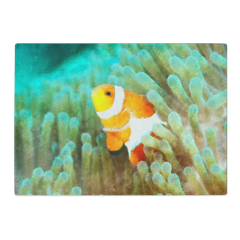 Clownfish Vol.1 Painting Chopping Board, 0.4cm H x 28.5cm W x 39cm L