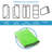 Kristofer Contemporary Solid Green Polypropylene Rectangle Area Rug-949323280